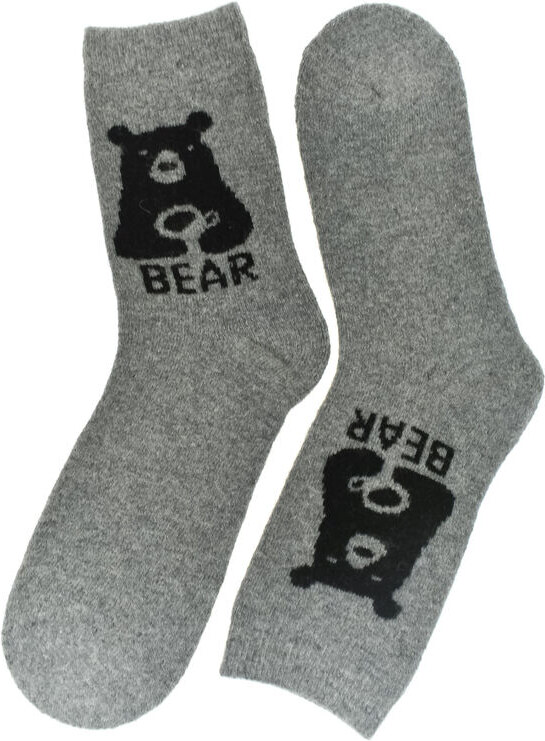 AURA.VIA Termo sivé ponožky BearWarm 35-41