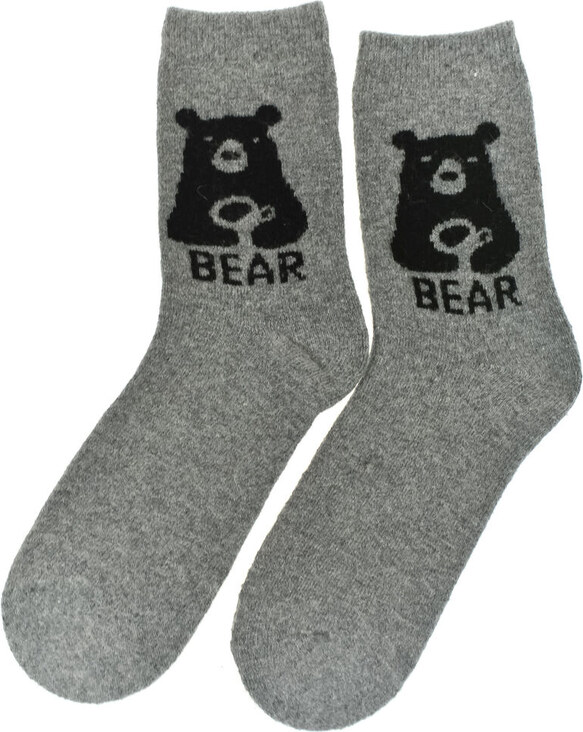 AURA.VIA Termo sivé ponožky BearWarm 35-41
