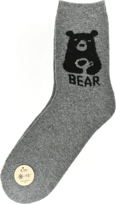 AURA.VIA Termo sivé ponožky BearWarm 35-41