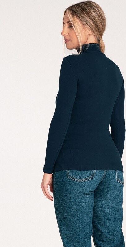 FIGL Dámsky tmavomodrý bavlnený rolák M1058 Navy