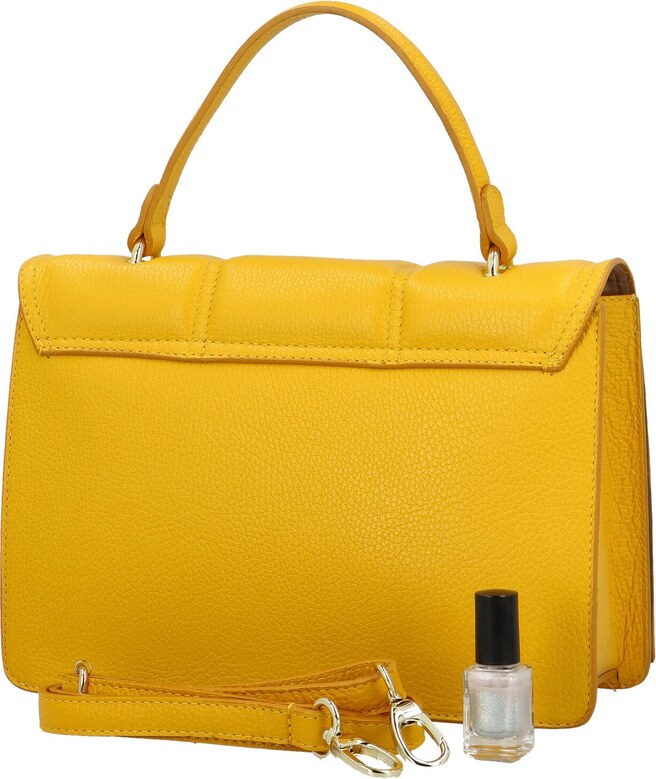 Delami Vera Pelle Módna dámska kožená kabelka do ruky Siera, žltá