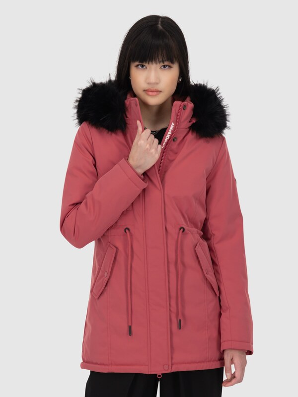 alife & kickin Zimná parka 'KierseyAK A' pastelovo červená / čierna