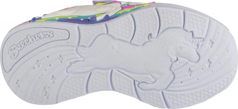 Svetlofialové dievčenské svietiace tenisky Skechers Unicorn Chaser 302298N-LVMT