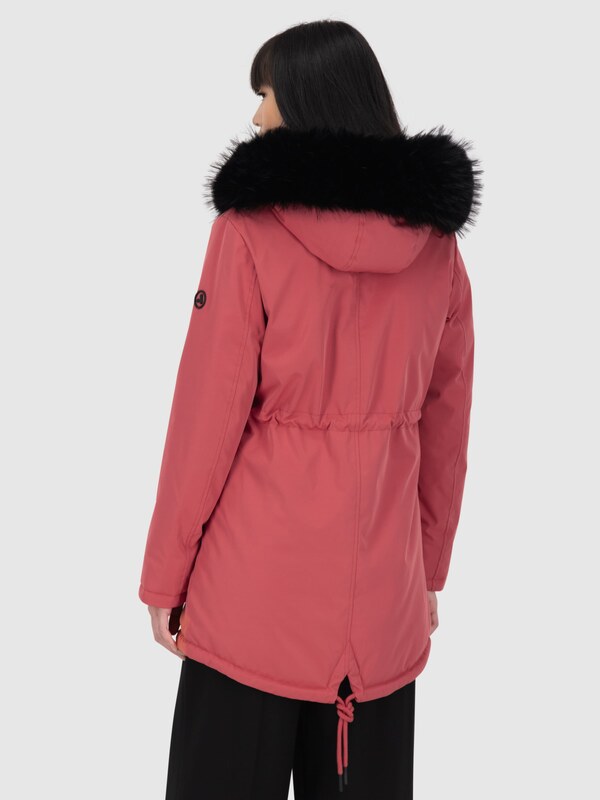 alife & kickin Zimná parka 'KierseyAK A' pastelovo červená / čierna