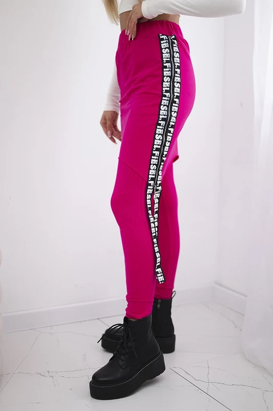Kesi Pants/suit with fuchsia selfie lettering
