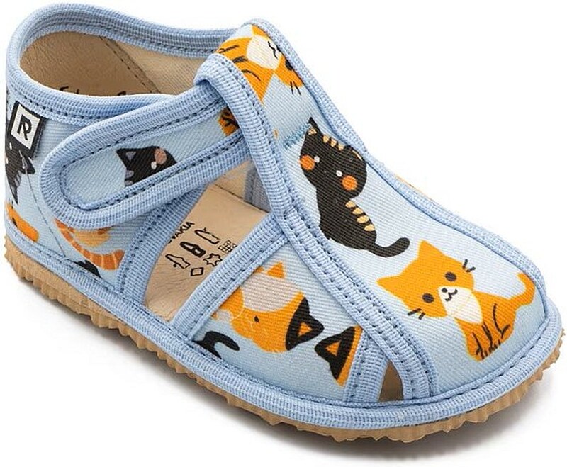 Papučky RAK modré mačičky