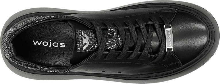 Wojas Čierne Tenisky Na Ľahkej Vysokej Podrážke