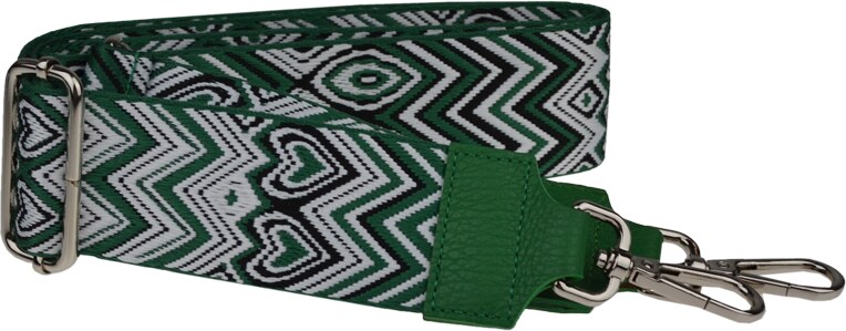 Zelená kožená talianska crossbody kabelka Batilda Verde Segnale s prídavným pruhom II NovaKabelka.sk