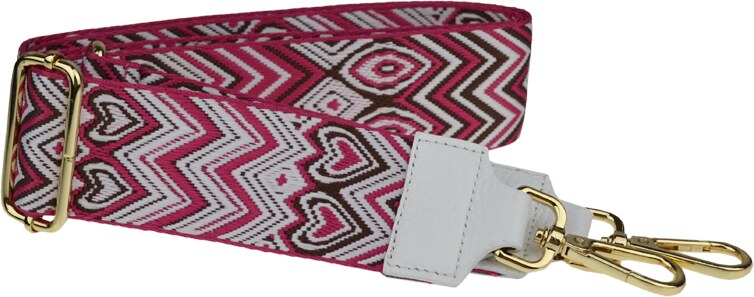 Ružová kožená talianska crossbody kabelka Ramona Fuxia s prídavným pruhom II NovaKabelka.sk