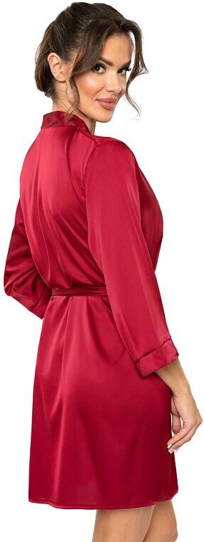 Donna Saténový župan Mari vínový