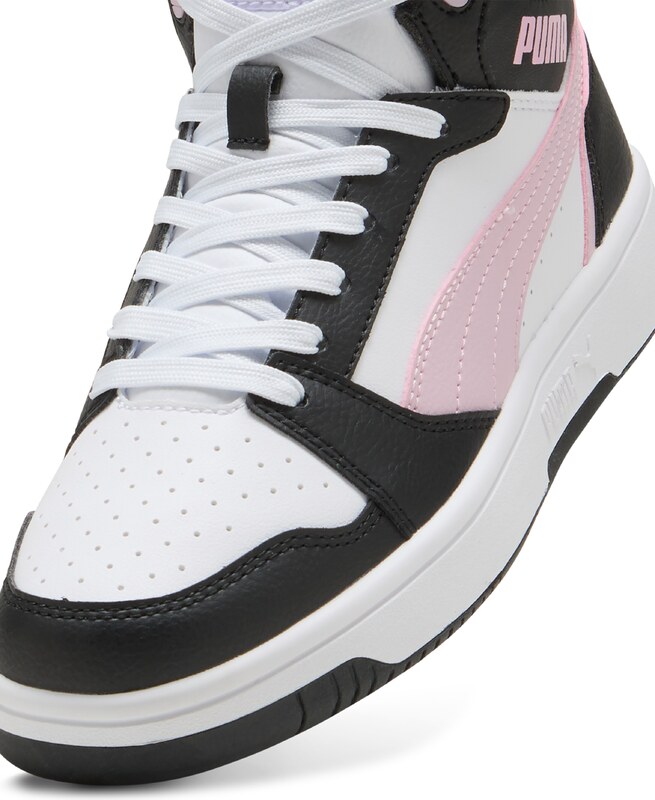 PUMA Členkové tenisky 'Rebound V6' ružová / čierna / biela