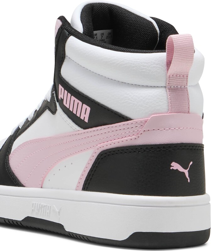 PUMA Členkové tenisky 'Rebound V6' ružová / čierna / biela