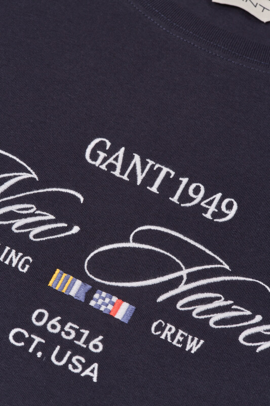 TRIČKO GANT GRAPHIC SS T-SHIRT EVENING BLUE
