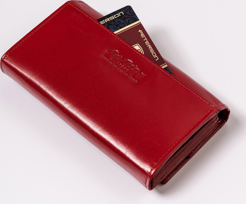 Peterson Klasická červená dámska peňaženka Y126 PTN 438 2-3-1-5989 R