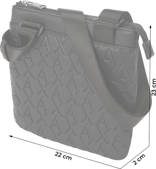 ARMANI EXCHANGE Taška cez rameno 'LIAM' čierna