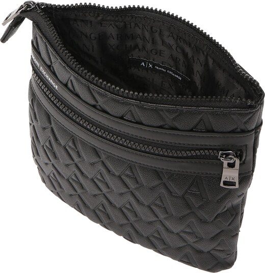 ARMANI EXCHANGE Taška cez rameno 'LIAM' čierna