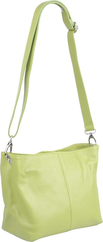 Zelená kožená talianska crossbody kabelka Batilda Verde Segnale s prídavným pruhom VII NovaKabelka.sk