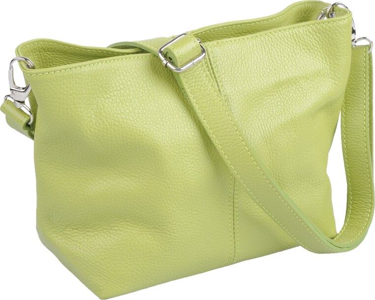 Zelená kožená talianska crossbody kabelka Batilda Verde Segnale s prídavným pruhom VII NovaKabelka.sk