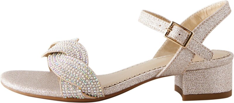 Next Sandále svetlomodrá / zlatá / svetlofialová / perlovo biela