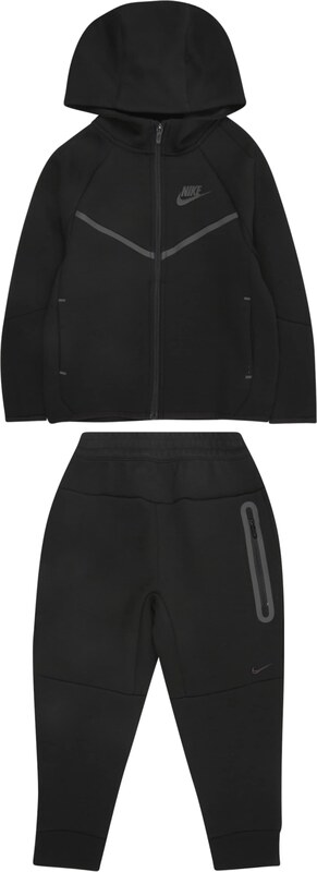Nike Sportswear Joggingová súprava 'TECH FLEECE' tmavosivá / čierna