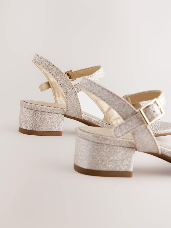 Next Sandále svetlomodrá / zlatá / svetlofialová / perlovo biela