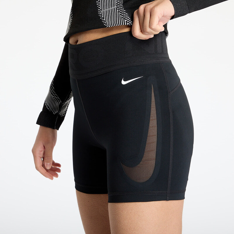 Šortky Nike Pro Sculpt Women's High-Waisted 5" Biker Shorts Black/ White XS