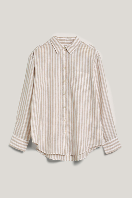 KOŠEĽA GANT REL STRIPED LINEN SHIRT DRY SAND