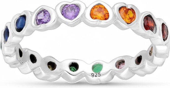 Strieborný prsteň Sara VIACFAREBNÝ 2