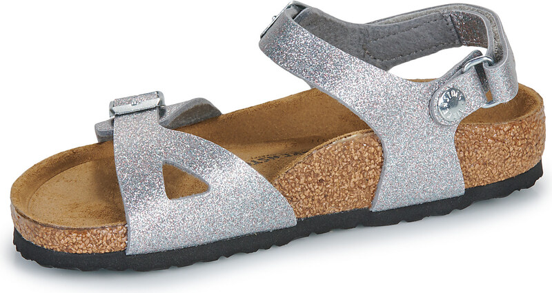 BIRKENSTOCK Sandále Rio AS Kids BF Sparkling Silver BIRKENSTOCK