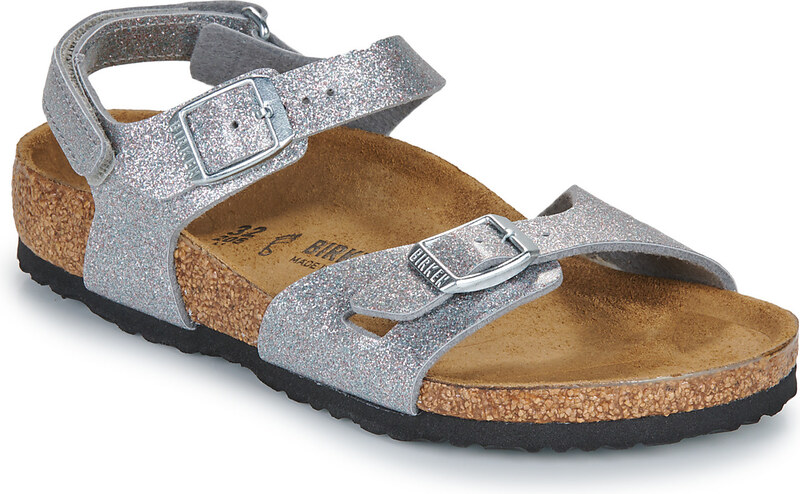 BIRKENSTOCK Sandále Rio AS Kids BF Sparkling Silver BIRKENSTOCK