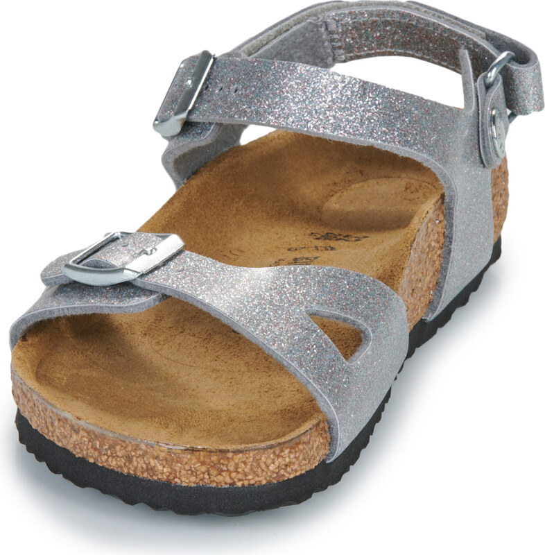 BIRKENSTOCK Sandále Rio AS Kids BF Sparkling Silver BIRKENSTOCK