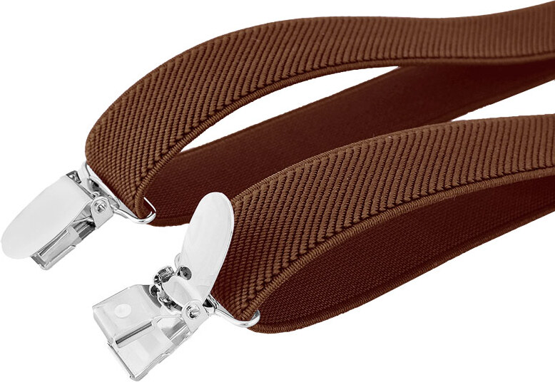 Traky na nohavice hnedé šírka 2,5 cm