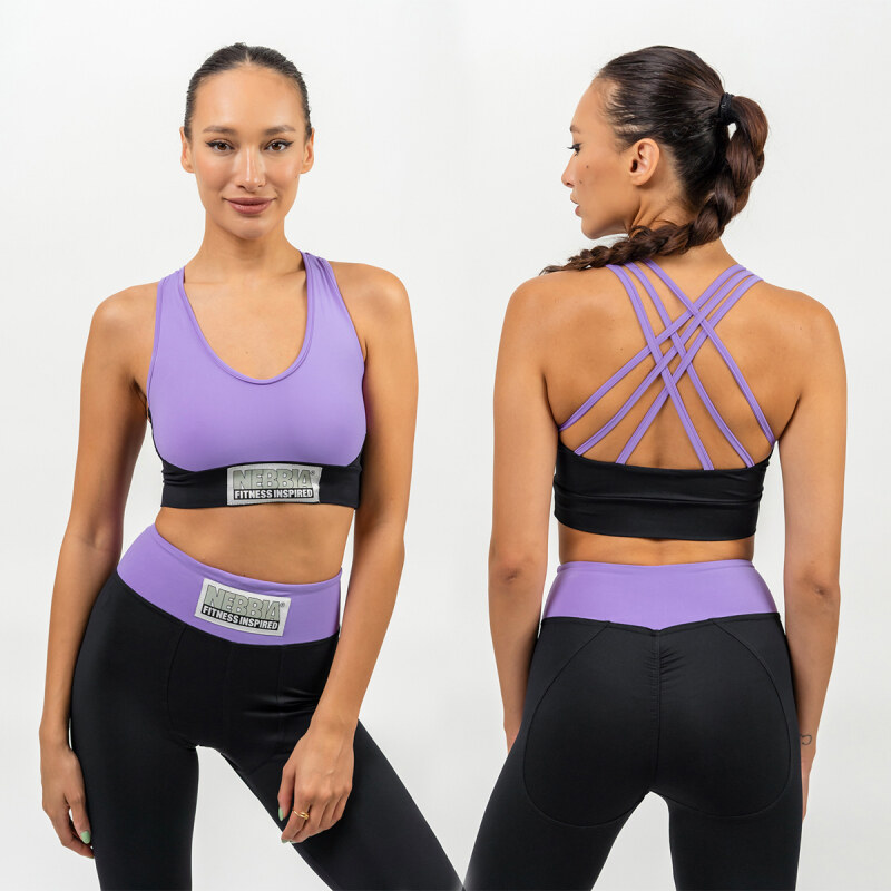 NEBBIA - Vystužená športová podprsenka SIGNATURE 472 (lila)