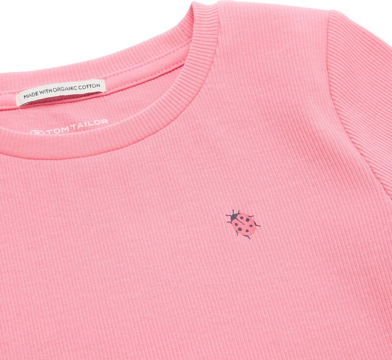 TOM TAILOR Tričko ružová / pitaya / čierna