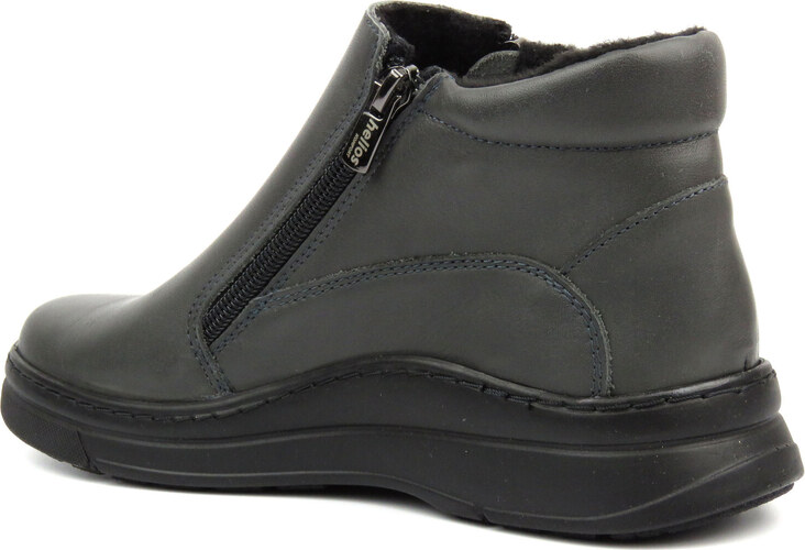 Dámské kotníkové boty se dvěma zipy - HELIOS Komfort 595, šedé