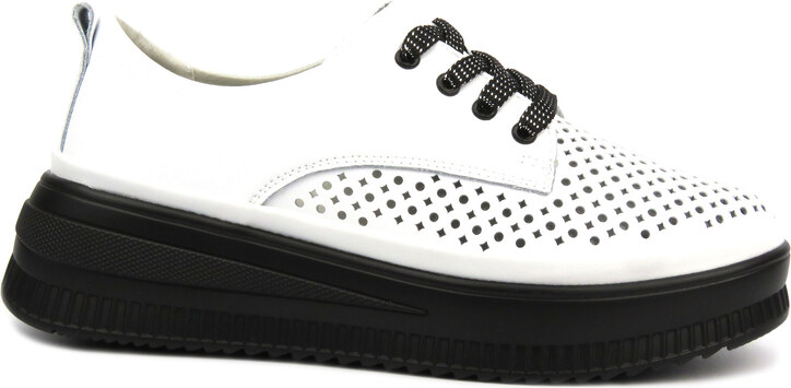 Ažurové polobotky, dámské tenisky - Artiker 54C1708, bílá