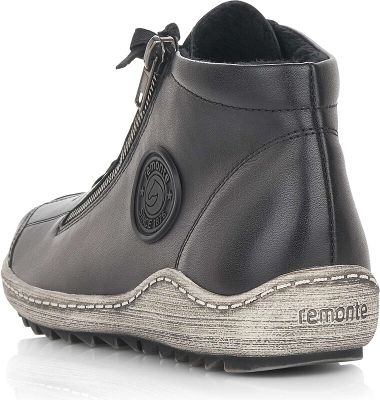 RIEKER Dámska členková obuv REMONTE R1498-01 čierna W5