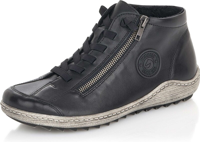 RIEKER Dámska členková obuv REMONTE R1498-01 čierna W5