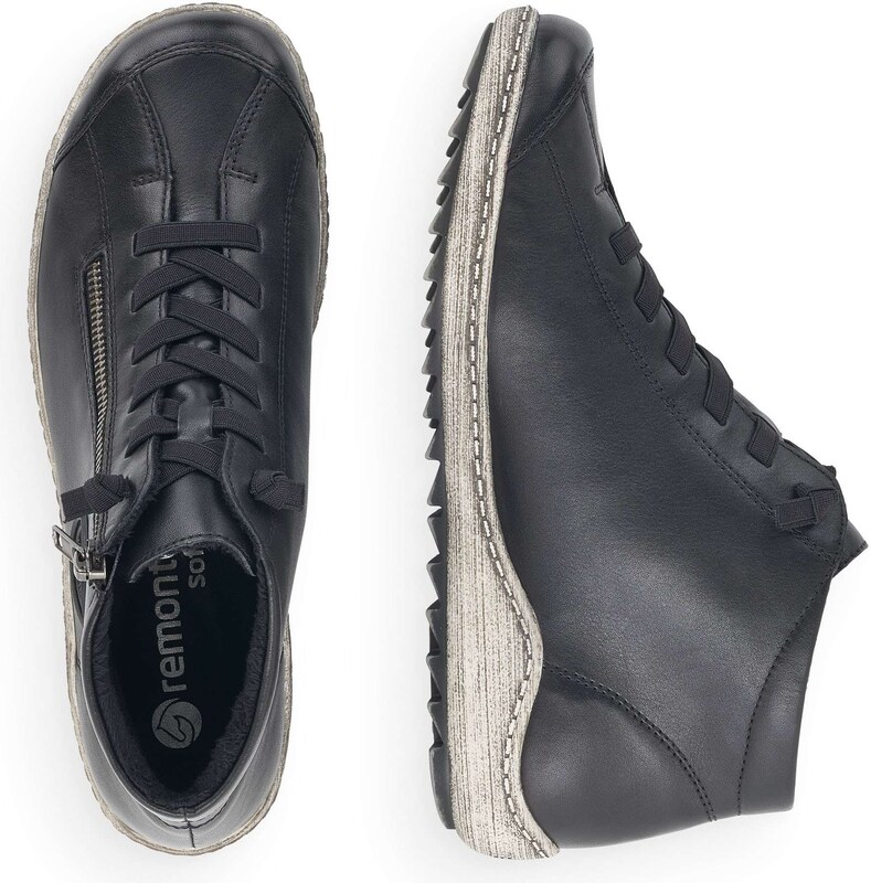 RIEKER Dámska členková obuv REMONTE R1498-01 čierna W5