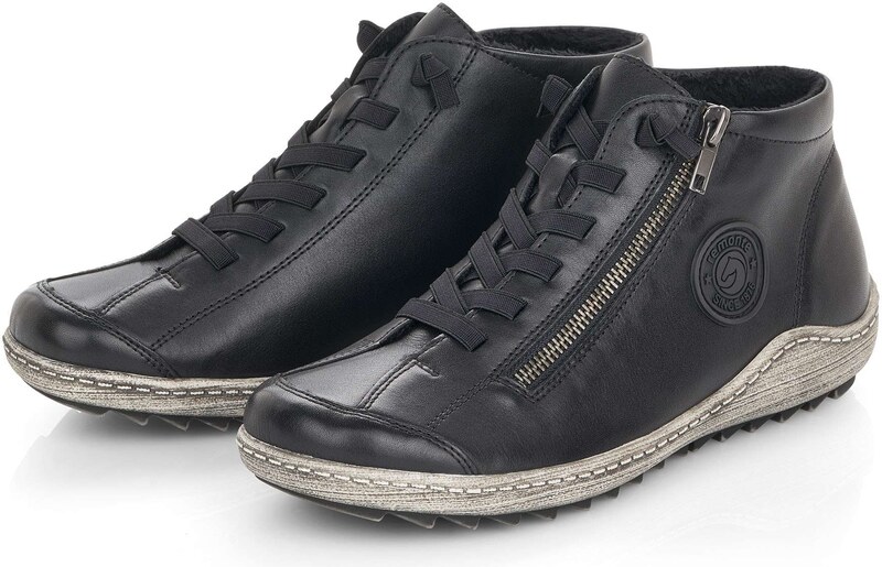 RIEKER Dámska členková obuv REMONTE R1498-01 čierna W5