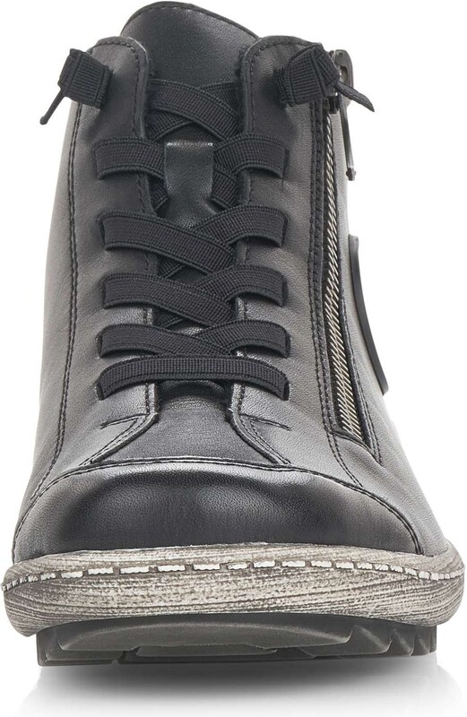 RIEKER Dámska členková obuv REMONTE R1498-01 čierna W5