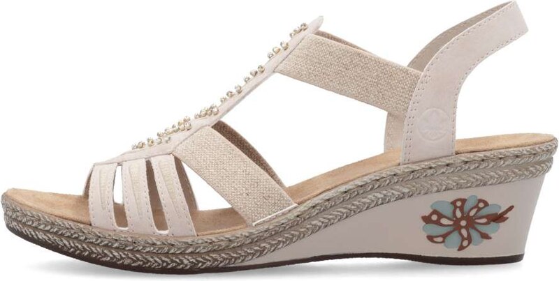 Dámske sandále RIEKER V2461-31 ružová S5