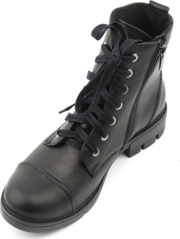 Kožené kozačky, dámské kozačky polské značky HELIOS Komfort 578, černé