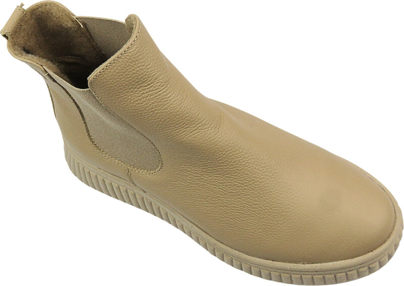 Helios Komfort Pohodlné dámské kožené pantofle - HELIOS Comfort 510P, světle béžová barva