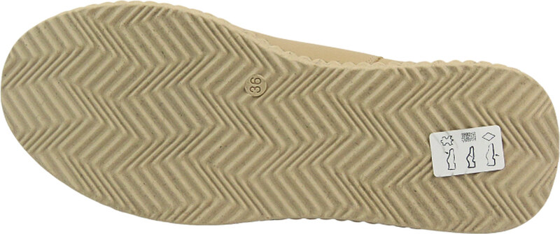 Helios Komfort Pohodlné dámské kožené pantofle - HELIOS Comfort 510P, světle béžová barva