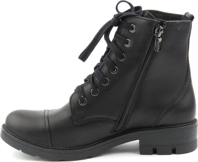 Kožené kozačky, dámské kozačky polské značky HELIOS Komfort 578, černé