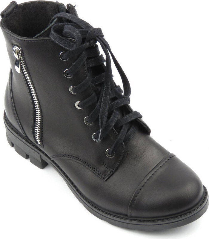 Kožené kozačky, dámské kozačky polské značky HELIOS Komfort 578, černé