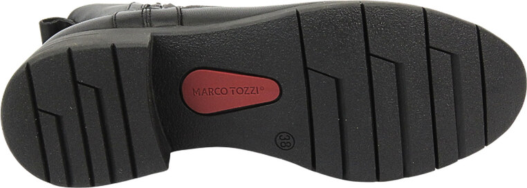Marco Tozzi Semišové dámské kotníkové boty na vysokém podpatku - MACIEJKA 05720-01, černé