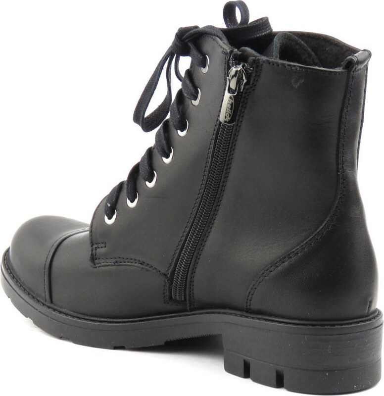 Kožené kozačky, dámské kozačky polské značky HELIOS Komfort 578, černé