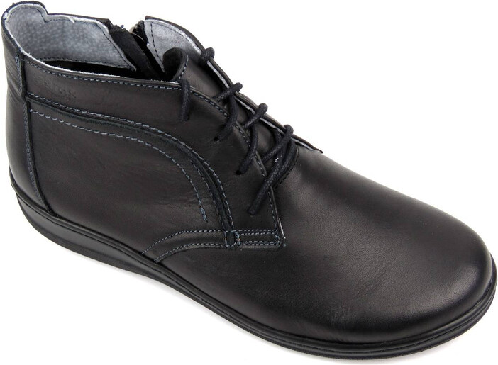 Lehké, pohodlné dámské kotníkové boty vyrobené v Polsku - HELIOS Komfort 612-2, černé